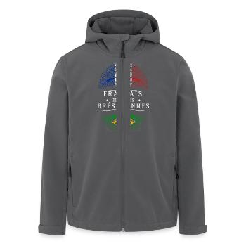 Racines Brésiliennes - Veste softshell homme en polyester recyclé Stanley/Stella - noir - Devant - AI Model Male 185 light (185cm)