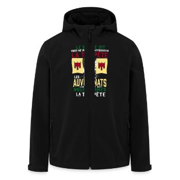 Tempête Auvergnats - Veste softshell homme en polyester recyclé Stanley/Stella - noir - Devant - AI Model Male 185 light (185cm)
