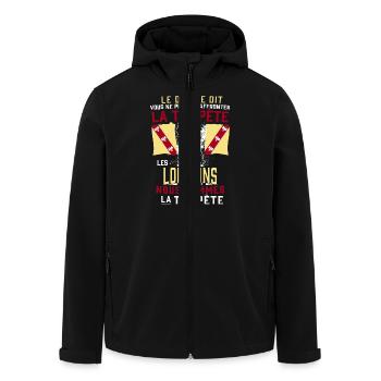 Tempête Lorrains - Veste softshell homme en polyester recyclé Stanley/Stella - noir - Devant - AI Model Male 185 light (185cm)