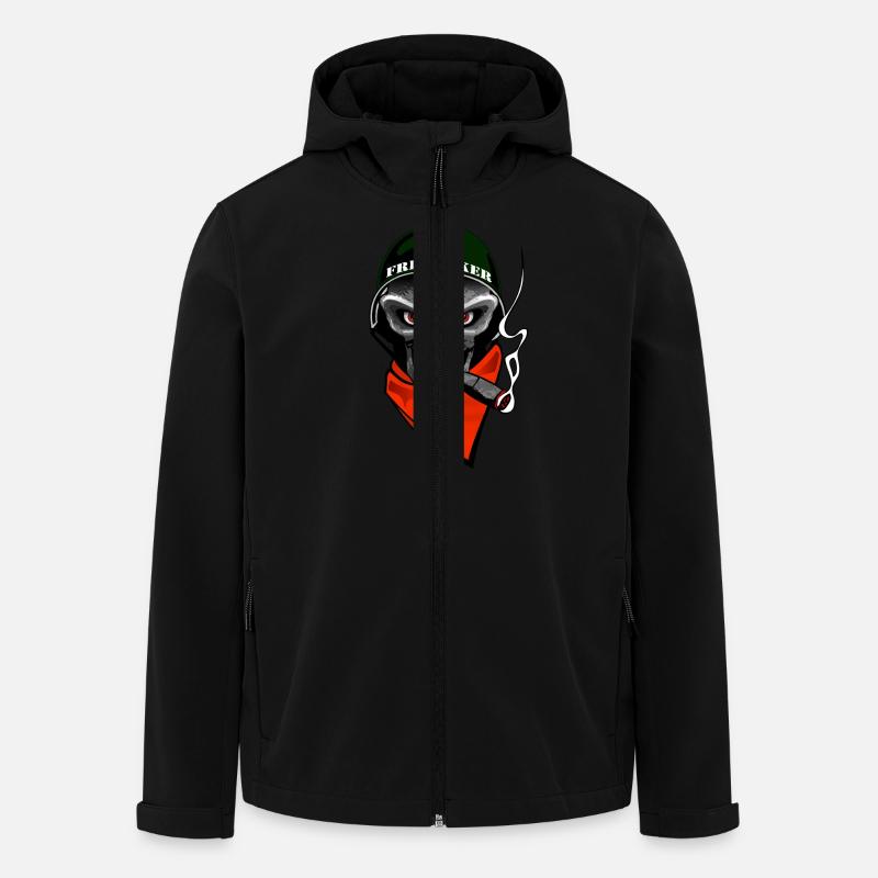 biker skull design - Recycelte Männer Softshell-Jacke von Stanley/Stella - Schwarz