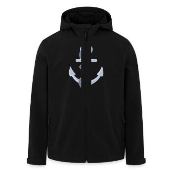 Anker-1.png - Recycelte Männer Softshell-Jacke von Stanley/Stella - Schwarz - Vorne - AI Model Male 185 light (185cm)