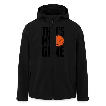 Basketball - That's my Game - Men’s Recycled Softshell Jacket by Stanley/Stella - black - Front - AI Model Male 185 light (185cm)