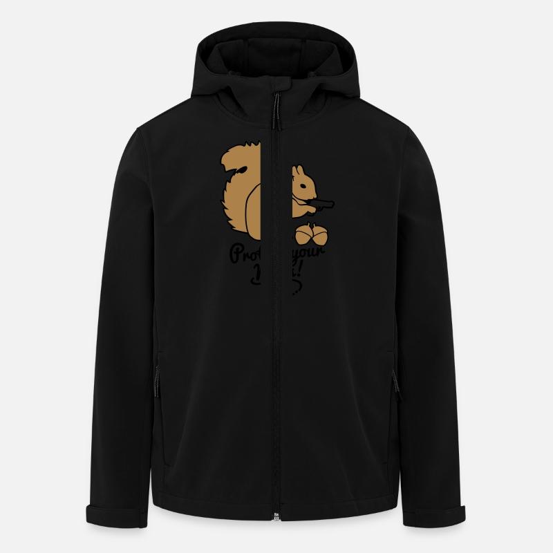 protect your nuts - Men’s Recycled Softshell Jacket by Stanley/Stella - black