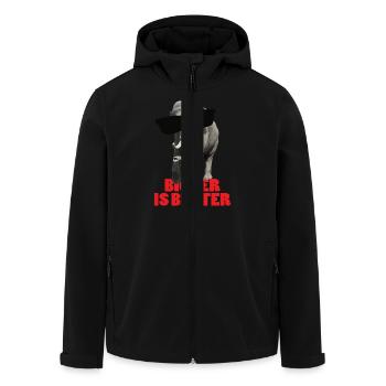bigger_is_better - Veste softshell homme en polyester recyclé Stanley/Stella - noir - Devant - AI Model Male 185 light (185cm)