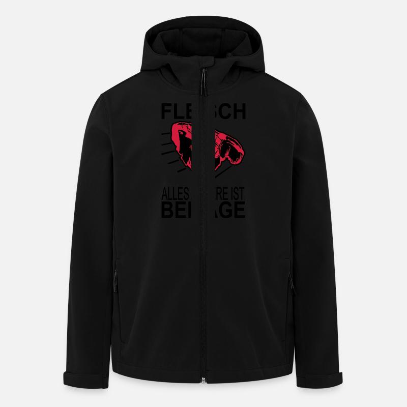 fleisch alles andere ist beilage - Recycelte Männer Softshell-Jacke von Stanley/Stella - Schwarz