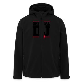 Official DJ Music Pulse - Men’s Recycled Softshell Jacket by Stanley/Stella - black - Front - AI Model Male 185 light (185cm)