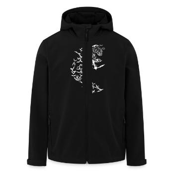Fledermäuse - Recycelte Männer Softshell-Jacke von Stanley/Stella - Schwarz - Vorne - AI Model Male 185 light (185cm)