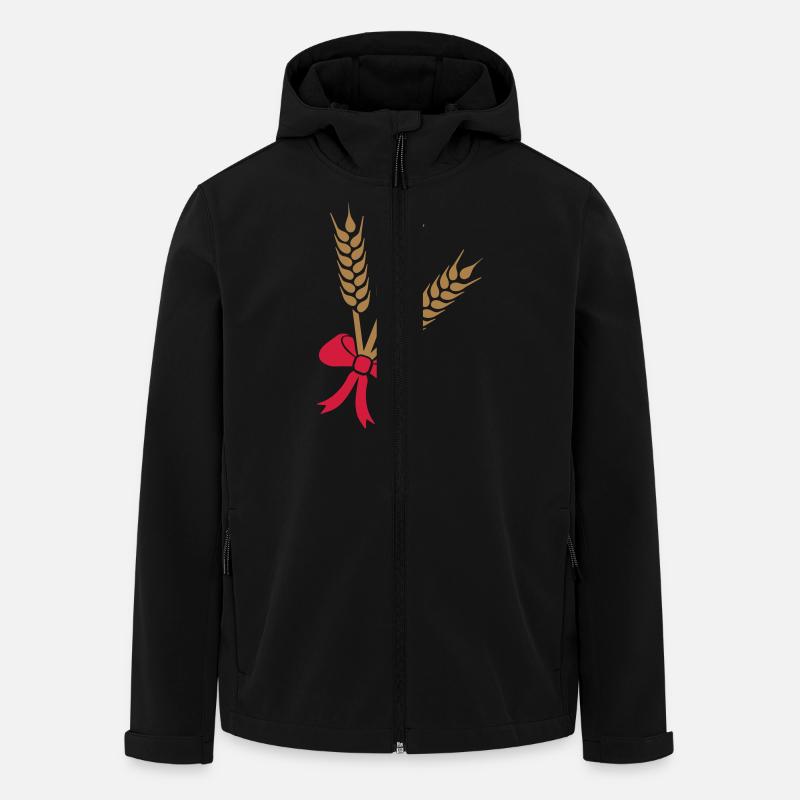 Pszenica - Męska kurtka softshell z poliestru z recyklingu Discoverer Stanley/Stella - czarny