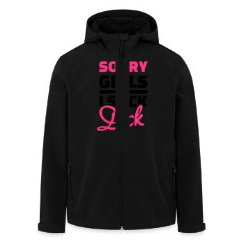 Sorry girls I suck dick - Men’s Recycled Softshell Jacket by Stanley/Stella - black - Front - AI Model Male 185 light (185cm)