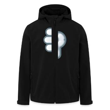 Smiley Hand Signal Down - Recycelte Männer Softshell-Jacke von Stanley/Stella - Schwarz - Vorne - AI Model Male 185 light (185cm)