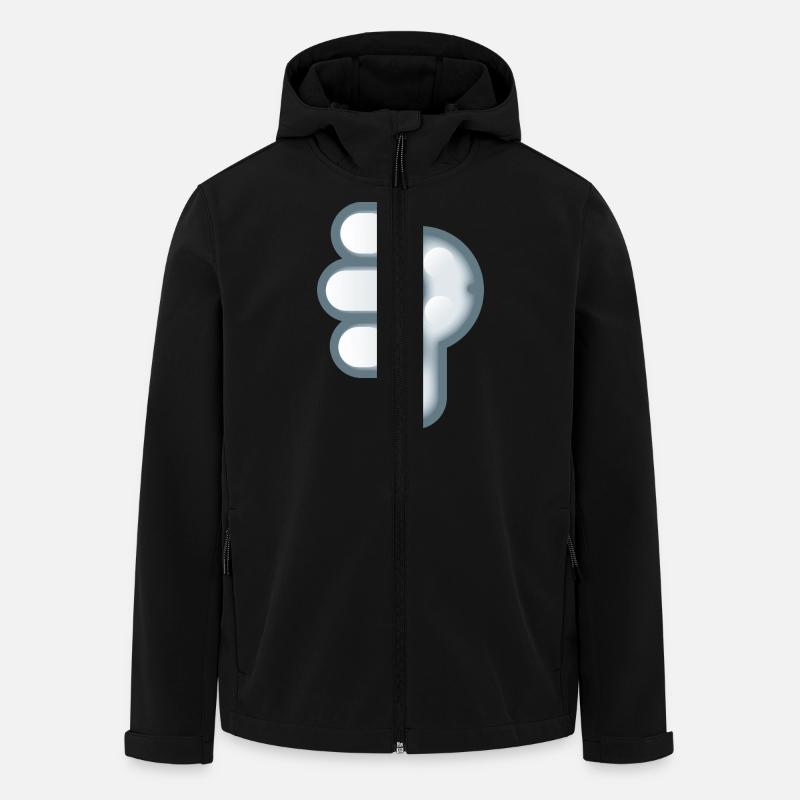 Smiley Hand Signal Down - Veste softshell homme en polyester recyclé Stanley/Stella - noir