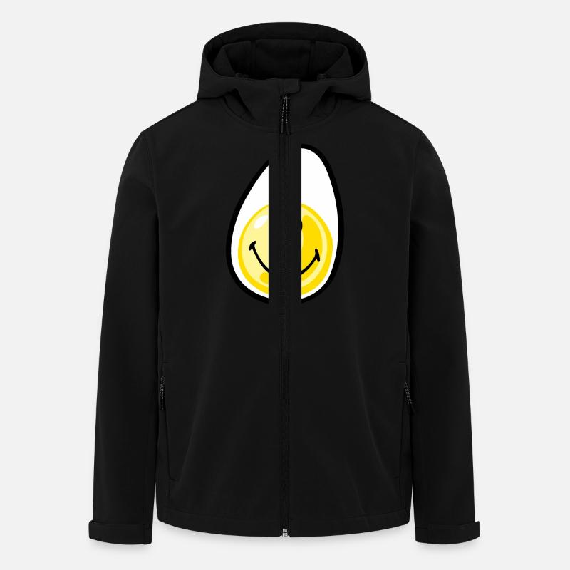 Smiley Hardboiled Egg - Recycelte Männer Softshell-Jacke von Stanley/Stella - Schwarz