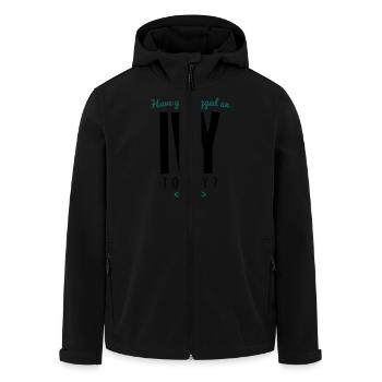 have you hugged an ivy name today - Men’s Recycled Softshell Jacket by Stanley/Stella - black - Front - AI Model Male 185 light (185cm)