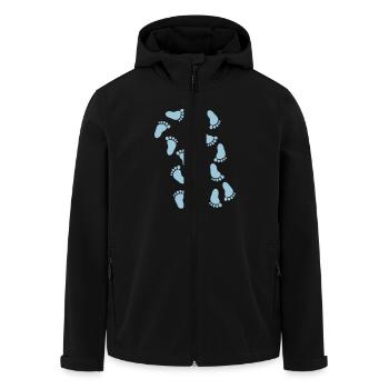 Baby footprints - Men’s Recycled Softshell Jacket by Stanley/Stella - black - Front - AI Model Male 185 light (185cm)