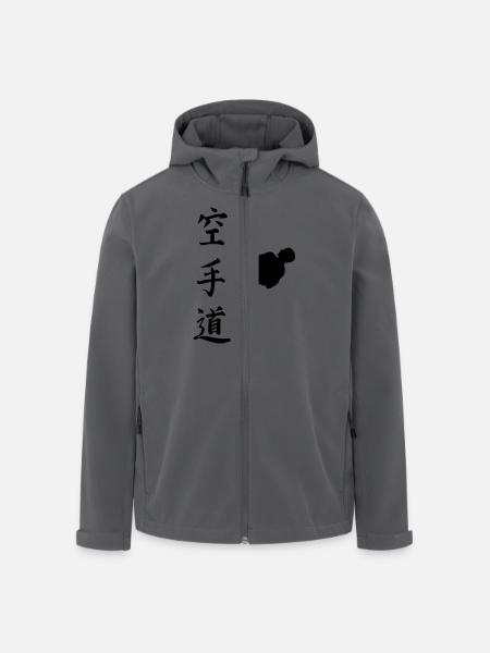 karaté - Veste softshell homme en polyester recyclé Stanley/Stella - noir