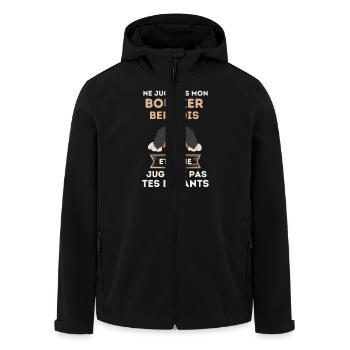 Ne juge pas mon bouvier bernois - Veste softshell homme en polyester recyclé Stanley/Stella - noir - Devant - AI Model Male 185 light (185cm)