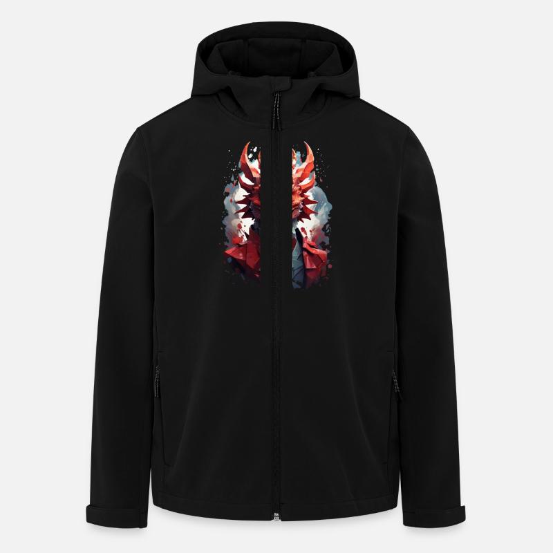 Drache - Recycelte Männer Softshell-Jacke von Stanley/Stella - Schwarz