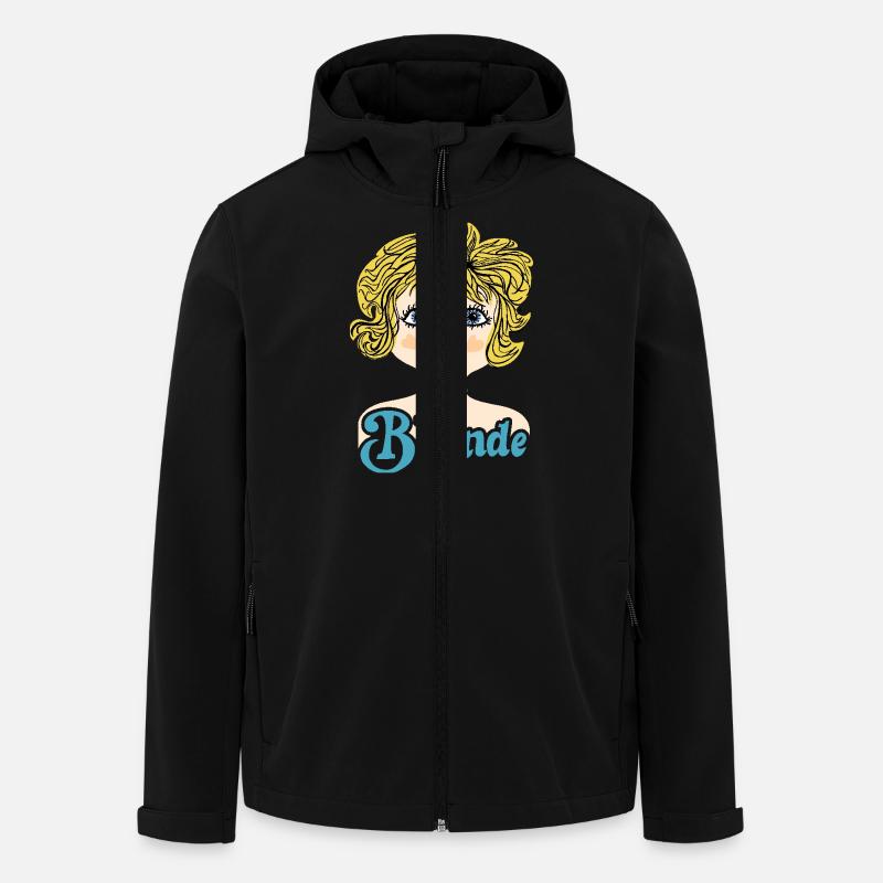 Retro Illustration Blonde - Recycelte Männer Softshell-Jacke von Stanley/Stella - Schwarz