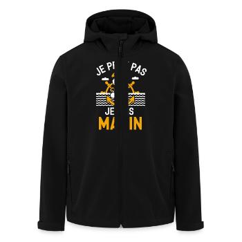 Je peux pas je suis Marin - Veste softshell homme en polyester recyclé Stanley/Stella - noir - Devant - AI Model Male 185 light (185cm)