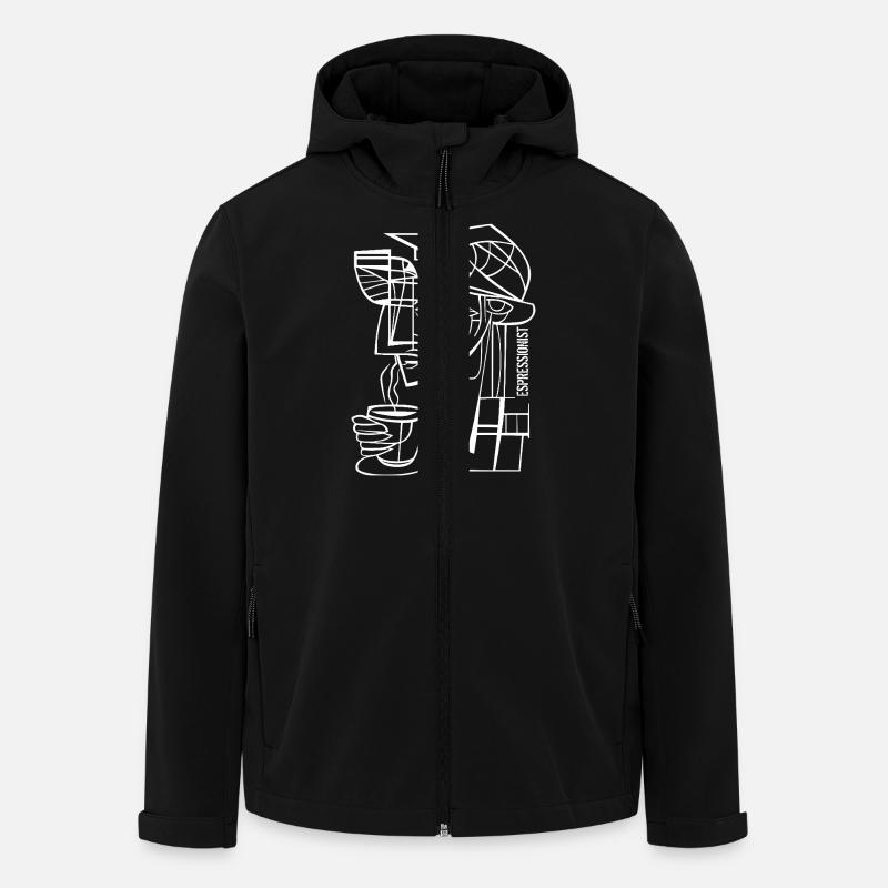 Espressionist - Espresso - Coffee Drink - Men’s Recycled Softshell Jacket by Stanley/Stella - black