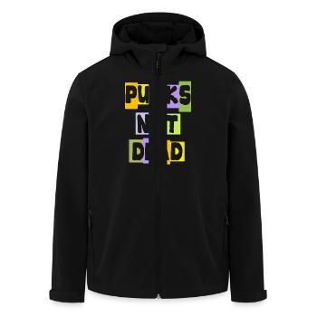 Le punk ne meurt jamais Punk Rock Musique punk Punks rétro - Veste softshell homme en polyester recyclé Stanley/Stella - noir - Devant - AI Model Male 185 light (185cm)