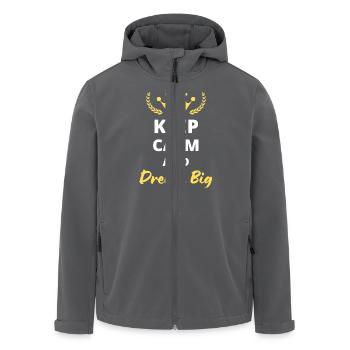 Keep Calm and Dream Big - Veste softshell homme en polyester recyclé Stanley/Stella - charbon - Devant - AI Model Male 185 light (185cm)