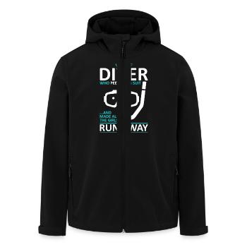 Scuba Diving Funny Scuba Diver - Men’s Recycled Softshell Jacket by Stanley/Stella - black - Front - AI Model Male 185 light (185cm)