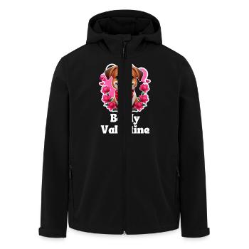 Be My Valentine - Men’s Recycled Softshell Jacket by Stanley/Stella - black - Front - AI Model Male 185 light (185cm)