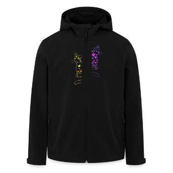 années 80 des années 90 chats chat été enfant enfants bébé - Veste softshell homme en polyester recyclé Stanley/Stella - noir - Devant - AI Model Male 185 light (185cm)