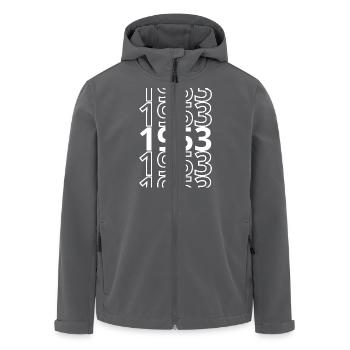 1953 1953 1953 - Recycelte Männer Softshell-Jacke von Stanley/Stella - Schwarz - Vorne - AI Model Male 185 light (185cm)