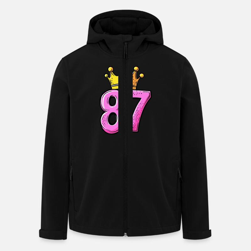 87 Number Jersey Crown - Men’s Recycled Softshell Jacket by Stanley/Stella - black