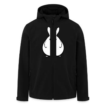 Lapin Drôle Pâques - Veste softshell homme en polyester recyclé Stanley/Stella - noir - Devant - AI Model Male 185 light (185cm)