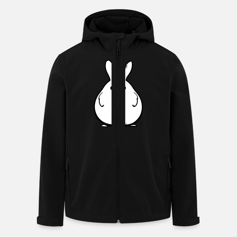 Hase Lustig Ostern - Recycelte Männer Softshell-Jacke von Stanley/Stella - Schwarz