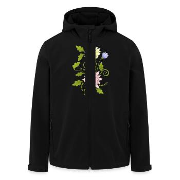 Blumen - Recycelte Männer Softshell-Jacke von Stanley/Stella - Schwarz - Vorne - AI Model Male 185 light (185cm)