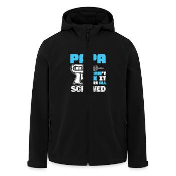 Wenn Papa Es Nicht Reparieren Kann Sind Wir Alle - Recycelte Männer Softshell-Jacke von Stanley/Stella - Schwarz - Vorne - AI Model Male 185 light (185cm)