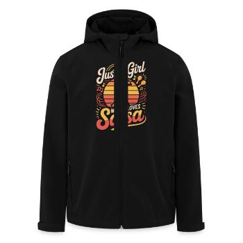 Just a girl who loves salsa - Men’s Recycled Softshell Jacket by Stanley/Stella - black - Front - AI Model Male 185 light (185cm)