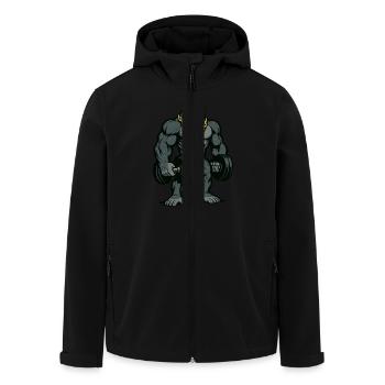 Bande dessinée Gorilla Fitness - Veste softshell homme en polyester recyclé Stanley/Stella - noir - Devant - AI Model Male 185 light (185cm)