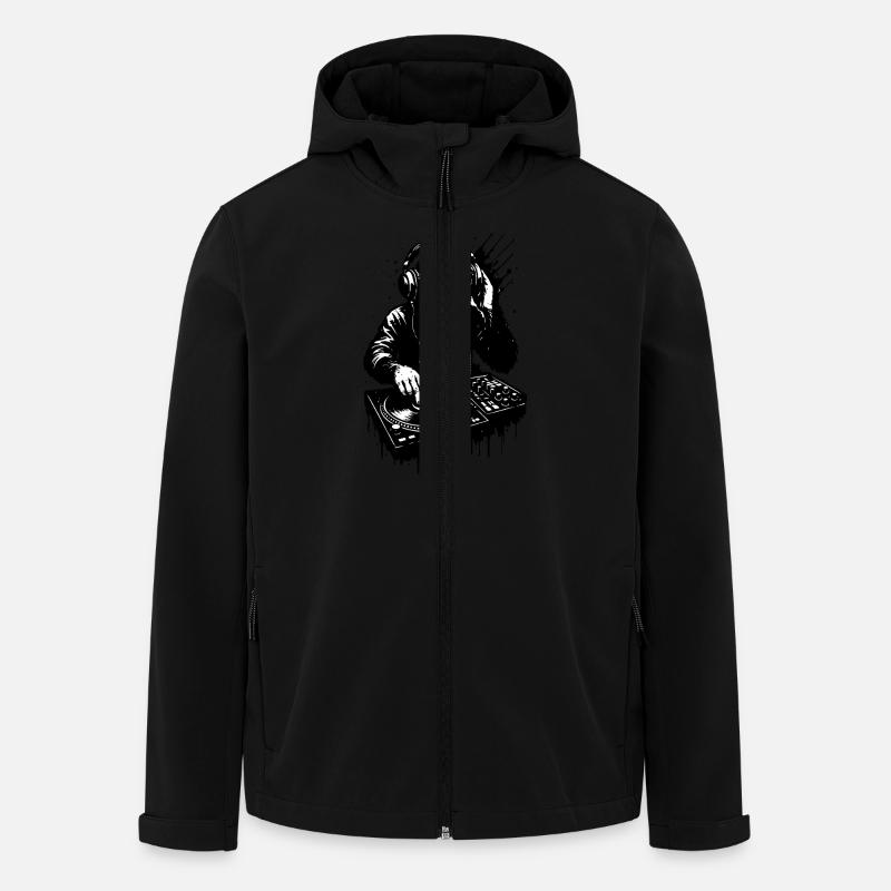 DJ Monkey - Men’s Recycled Softshell Jacket by Stanley/Stella - black