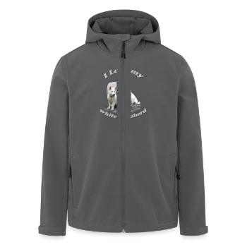 weißer Schäferhund - Recycelte Männer Softshell-Jacke von Stanley/Stella - Schwarz - Vorne - AI Model Male 185 light (185cm)