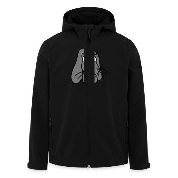 Lapin Lapin Drôle Visage Grimace Sourire - Veste softshell homme en polyester recyclé Stanley/Stella - noir - Devant - AI Model Male 185 light (185cm)