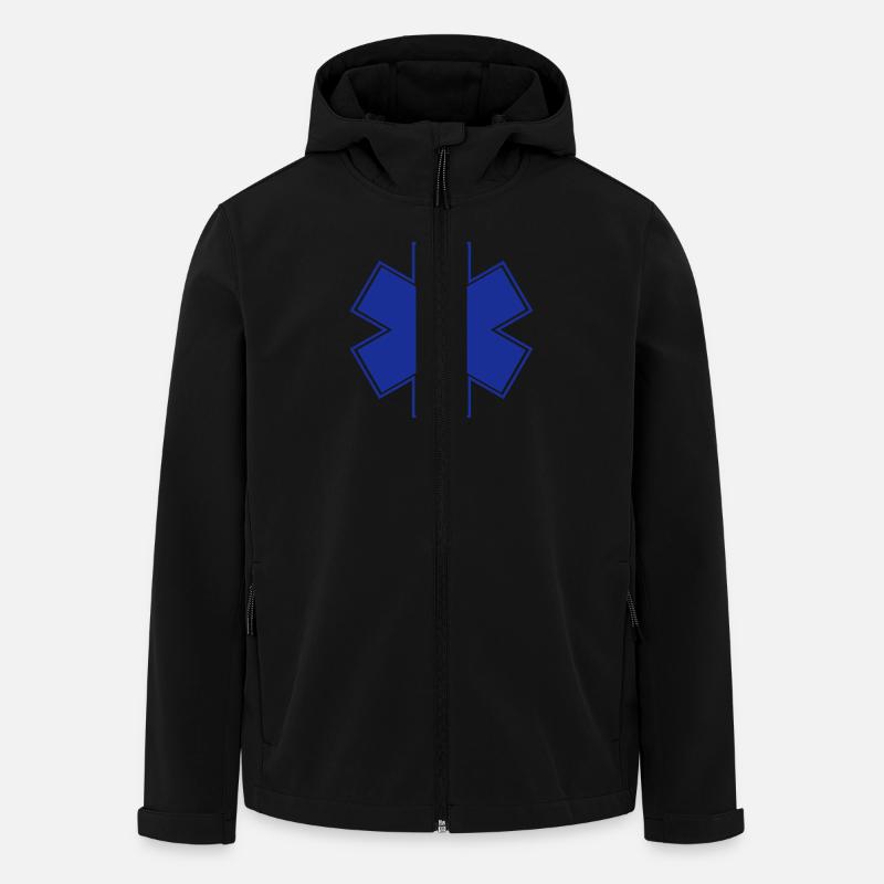 ambulancier logo 1 - Recycelte Männer Softshell-Jacke von Stanley/Stella - Schwarz