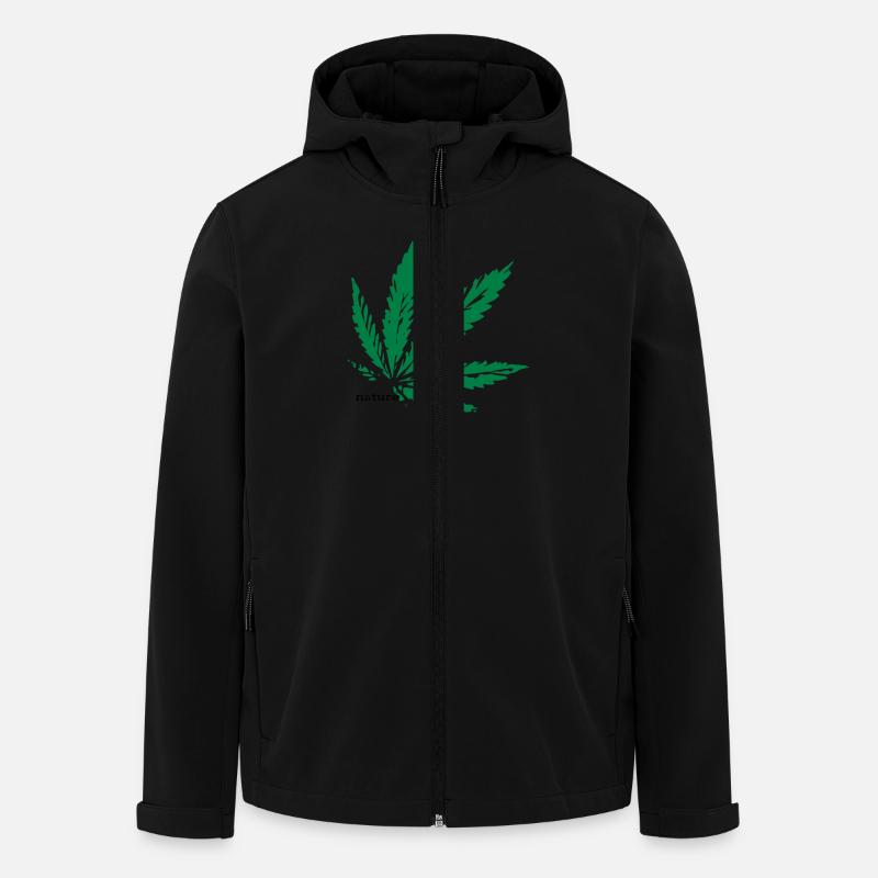 Hemp Nature - Recycelte Männer Softshell-Jacke von Stanley/Stella - Schwarz