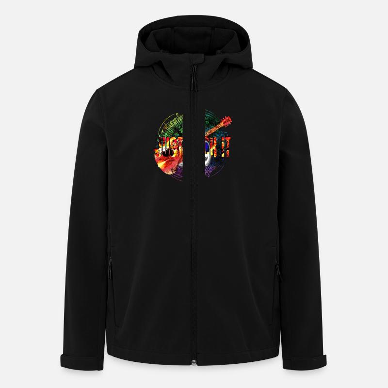 Just Rock It Rainbow - Men’s Recycled Softshell Jacket by Stanley/Stella - black