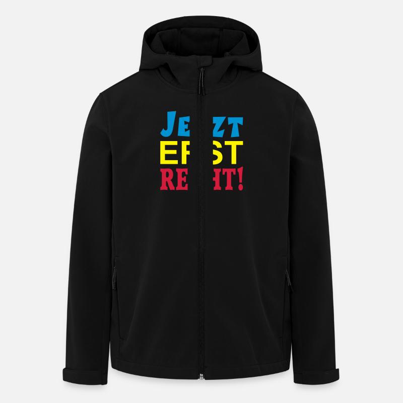 JETZT ERST RECHT! - Recycelte Männer Softshell-Jacke von Stanley/Stella - Schwarz