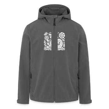 Jahr des Drachen weiß - Japanischer Holzschnitt - Recycelte Männer Softshell-Jacke von Stanley/Stella - Schwarz - Vorne - AI Model Male 185 light (185cm)