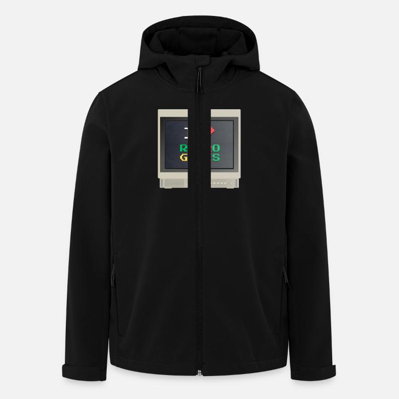 PVM Lover - Retrogames (Beige) - Recycelte Männer Softshell-Jacke von Stanley/Stella - Schwarz