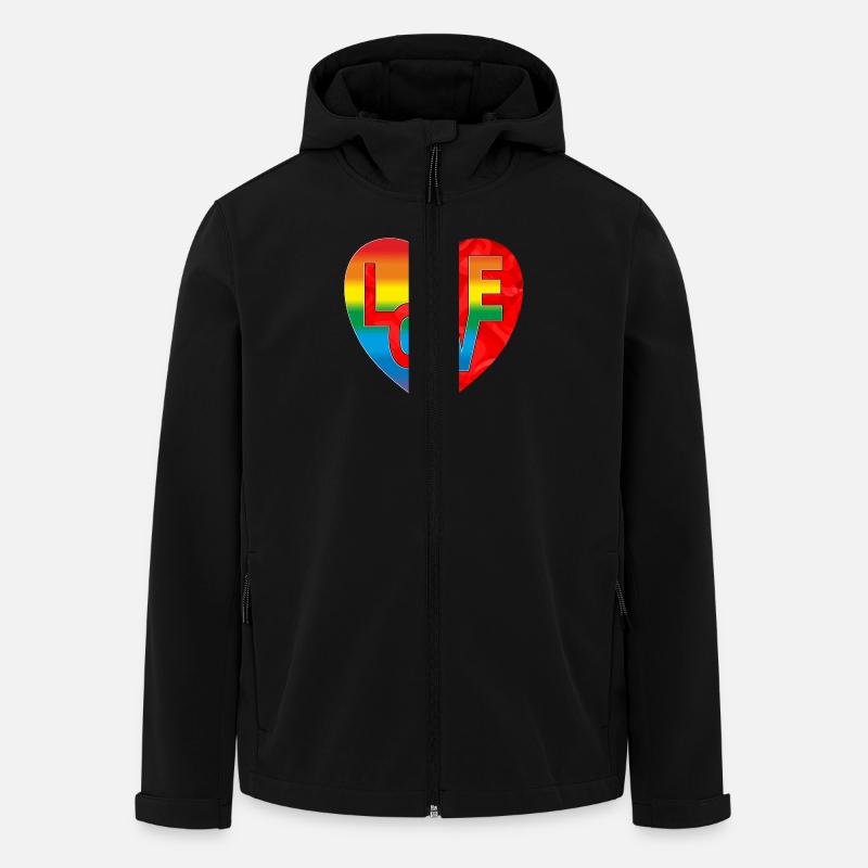 Herz - Recycelte Männer Softshell-Jacke von Stanley/Stella - Schwarz