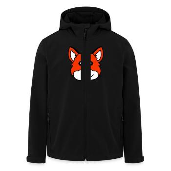 Fuchs Rotfuchs Wildes Tier Schlauer Wald Bewohner - Recycelte Männer Softshell-Jacke von Stanley/Stella - Schwarz - Vorne - AI Model Male 185 light (185cm)