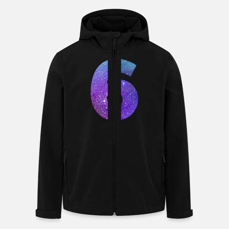 Galaxie Nummer 6 - Recycelte Männer Softshell-Jacke von Stanley/Stella - Schwarz