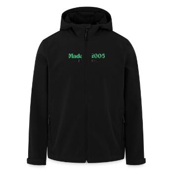 Made in 2006 - Perfektion seit Tag 1 - Recycelte Männer Softshell-Jacke von Stanley/Stella - Schwarz - Vorne - AI Model Male 185 light (185cm)